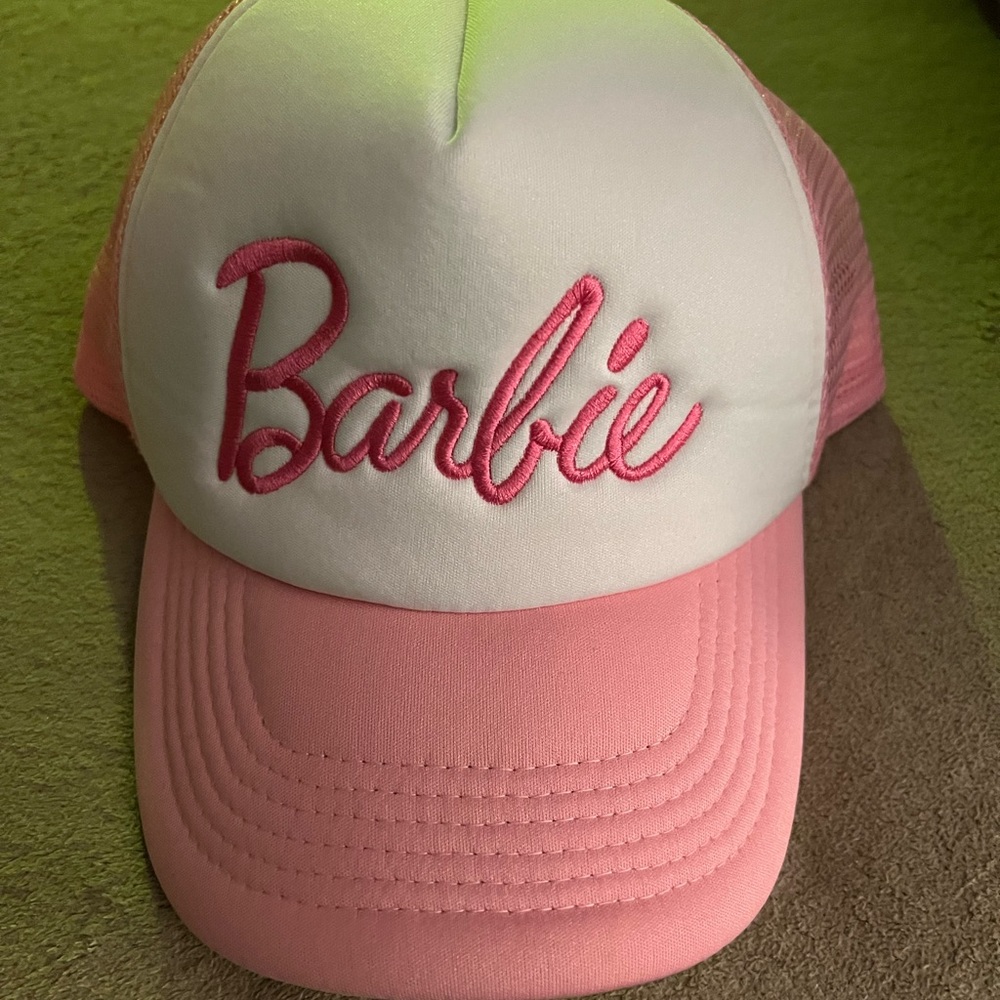 Barbie pink and white baseball cap